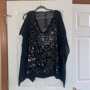 BCBG Black Sequins Dress